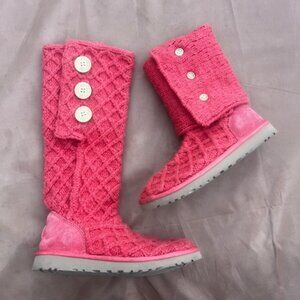 UGG Classic Cardy Crochet Tall Boots Size 7, Like New!!